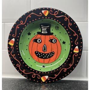 Bethany‎ Lowe Designs Halloween Hand Painted Sharon Bloom Ceramic Soup Bowl Jack